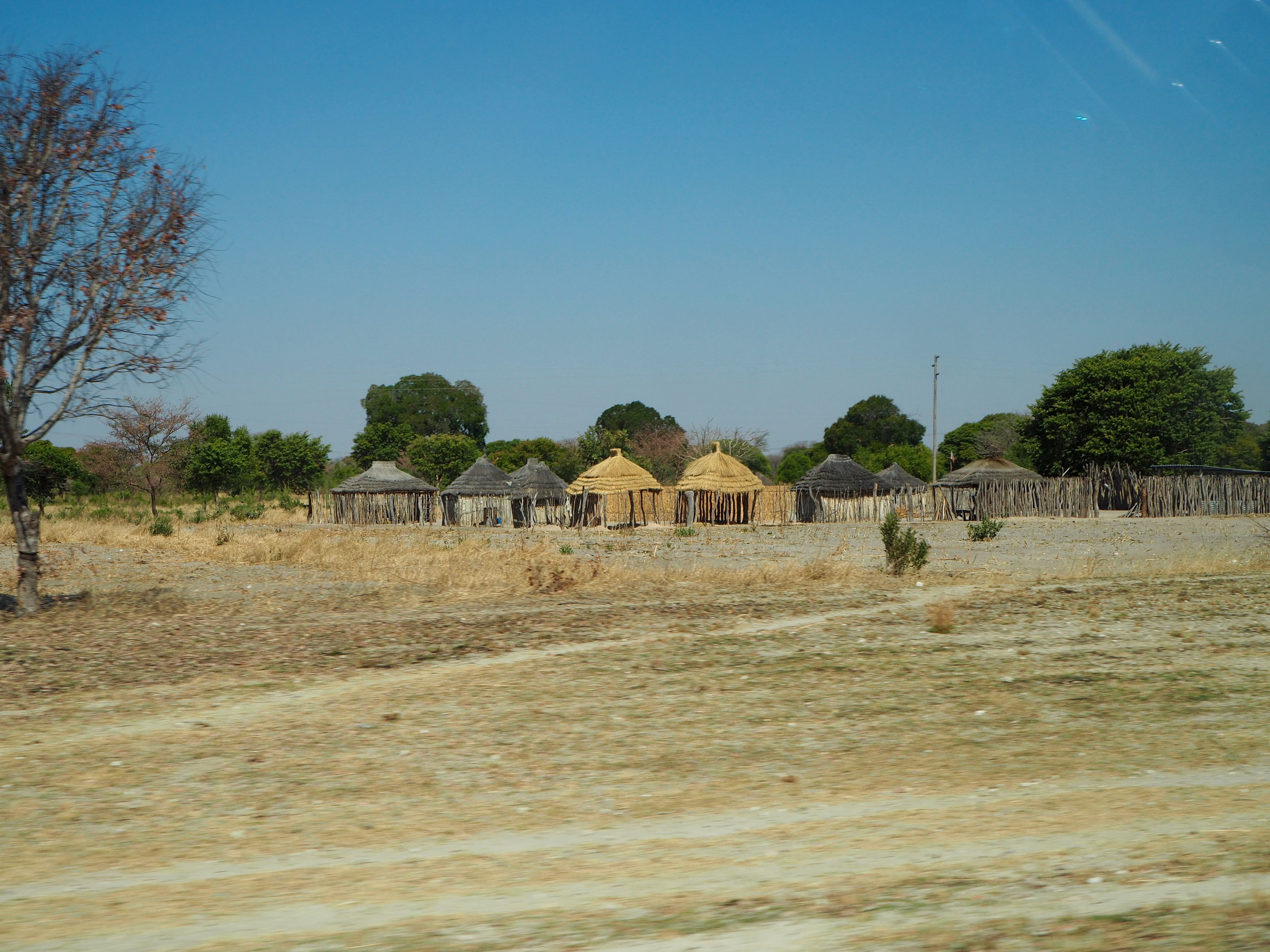 Namibia Rundu Rote Linie Afrikanisches Dorf