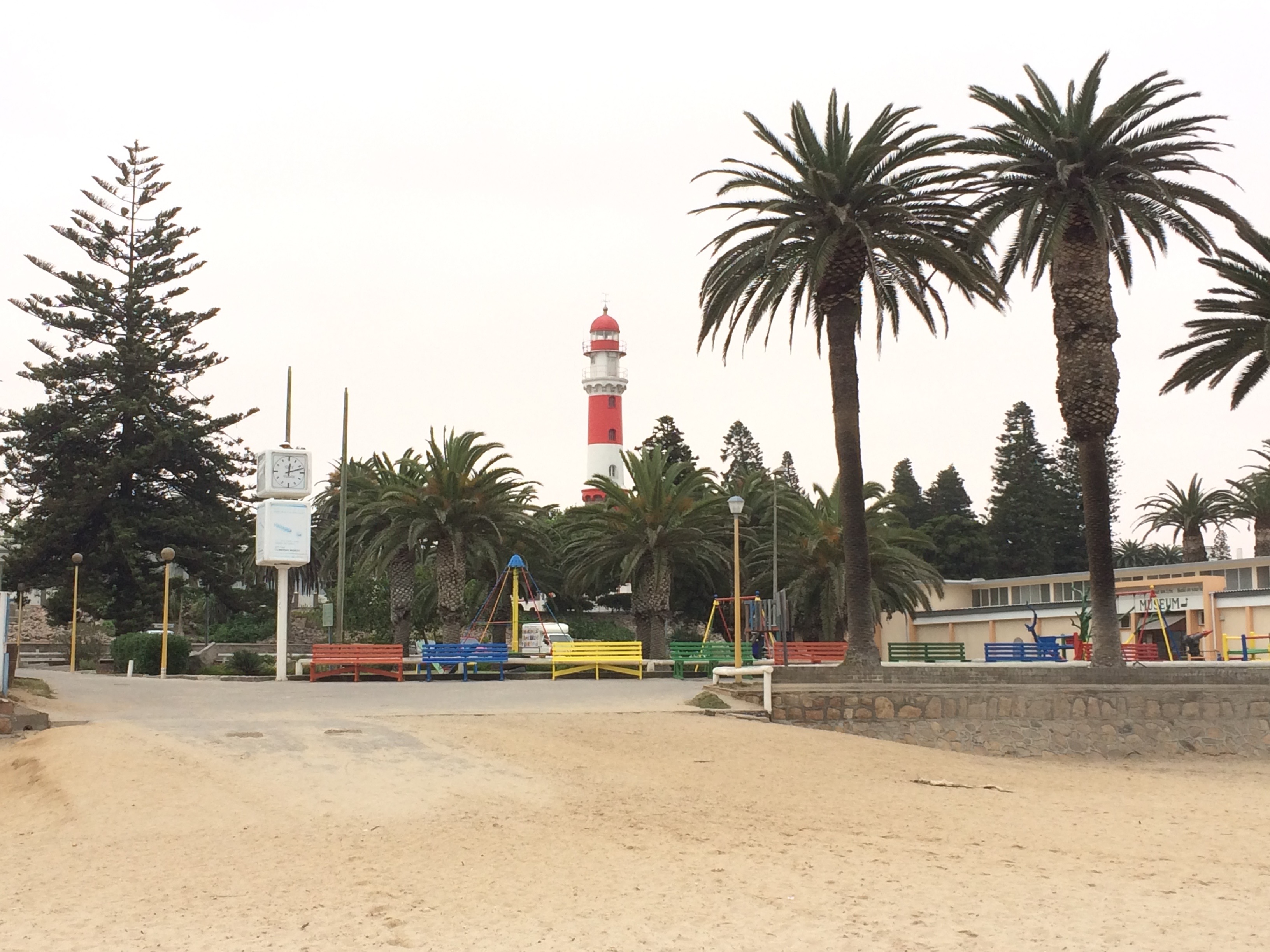 Namibia Swakopmund Hotel Atlantic Villa beach town sunset by the sea